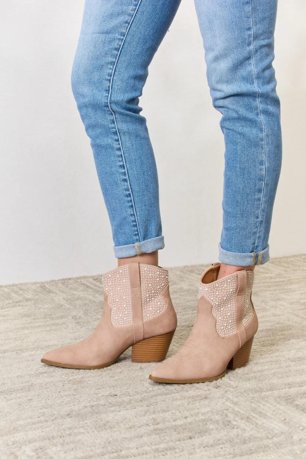 Rhinestone Rodeo: East Lion Corp Rhinestone Ankle Cowgirl Booties