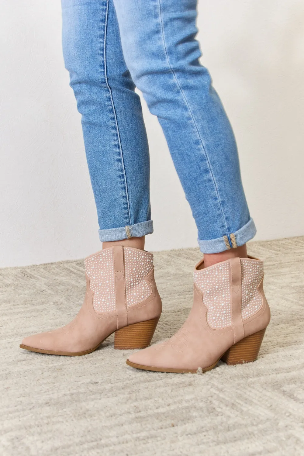Rhinestone Rodeo: East Lion Corp Rhinestone Ankle Cowgirl Booties