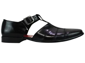Rodrigo Black Leather Shoe Sandal