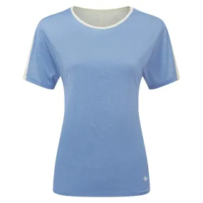 Ronhill Tech Glide Short Sleeve Tee (Womens) - Lake Blue Marl/Vanilla