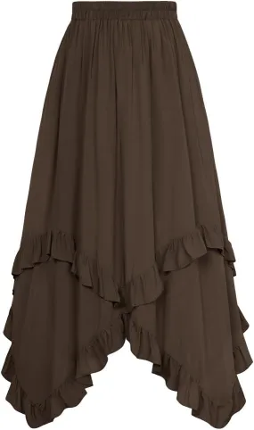 Scarlet Darkness Long Skirts for Women High Waist Renaissance Skirt Maxi Skirt with Pockets