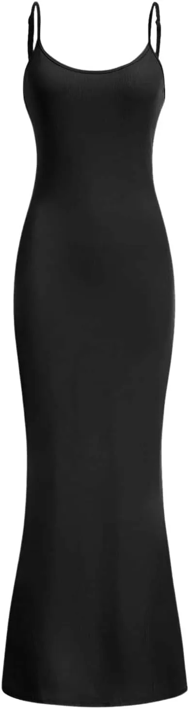 SOLY HUX Women's Summer Dress Sleeveless Bodycon Maxi Dress Elegant Evening Party Dresses