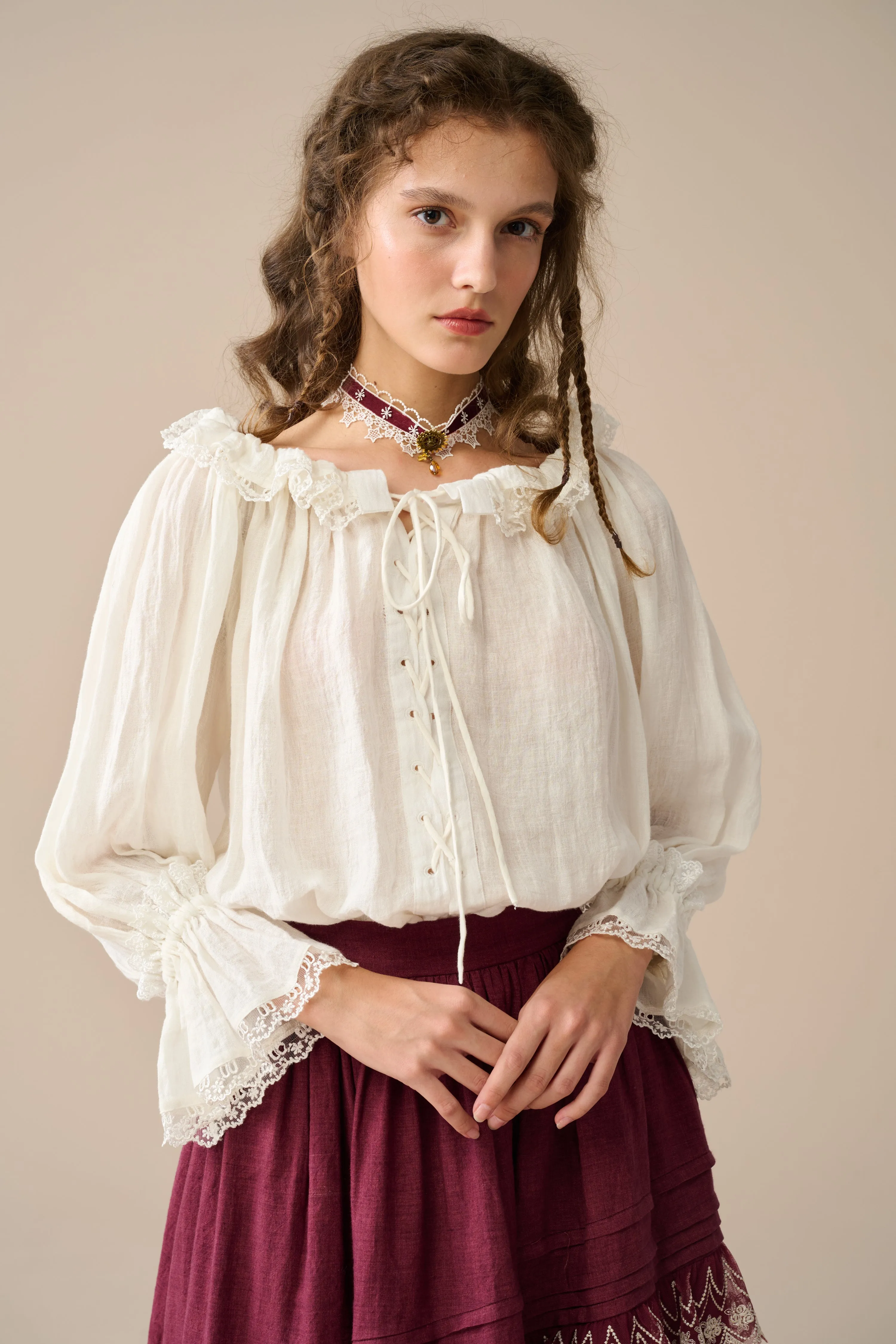 Stella 25 | Ruffled Lace Fairy Blouse