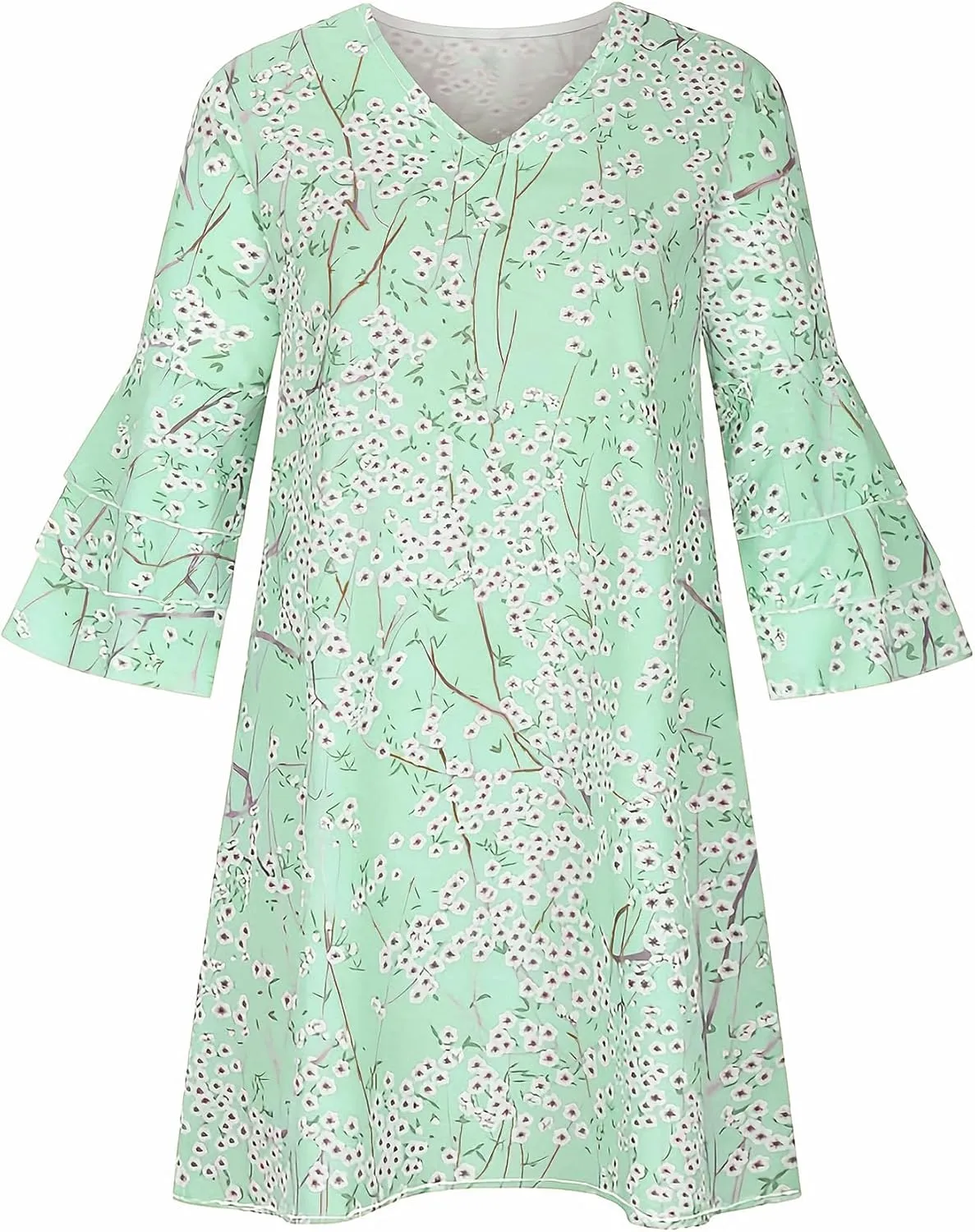 Summer Dresses for Women Ladies Casual Loose Fit Sundress Trendy Flowy Boho Floral Print Mini A Line Shift Dress