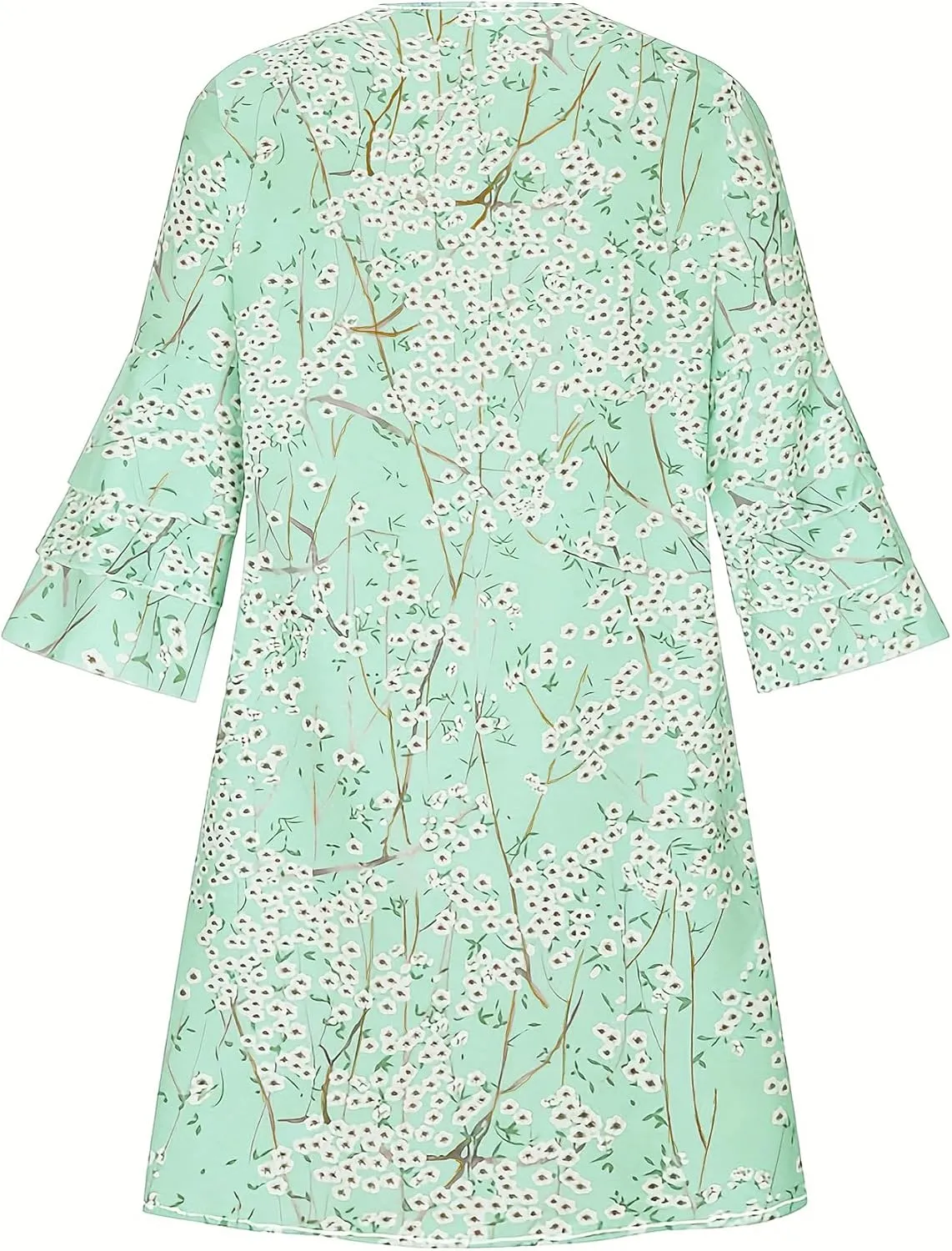 Summer Dresses for Women Ladies Casual Loose Fit Sundress Trendy Flowy Boho Floral Print Mini A Line Shift Dress