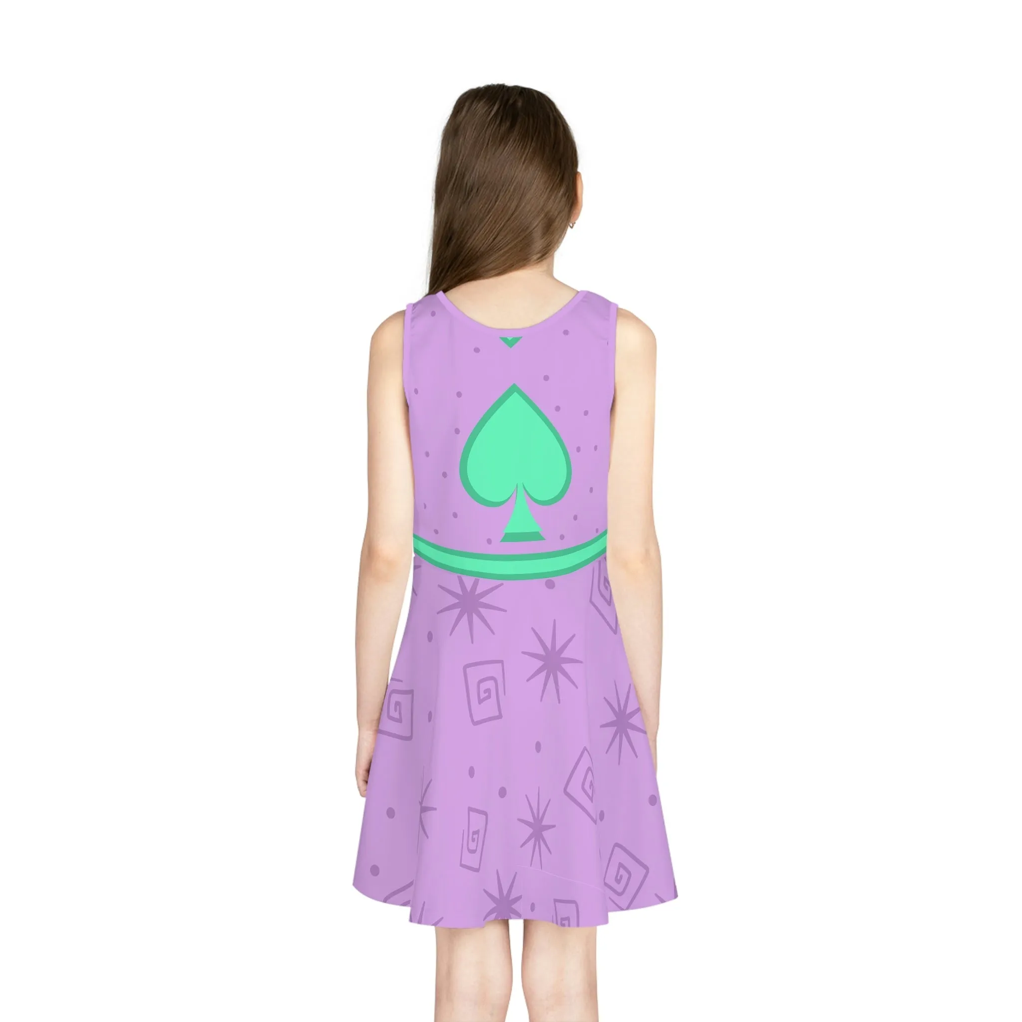 Teacup Ride Inspired Girls' Sleeveless Sundress (AOP)