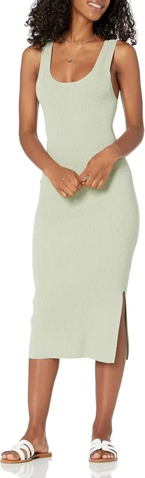 The Drop Women's Yasmin Rib Midi Sweater Tank Dress