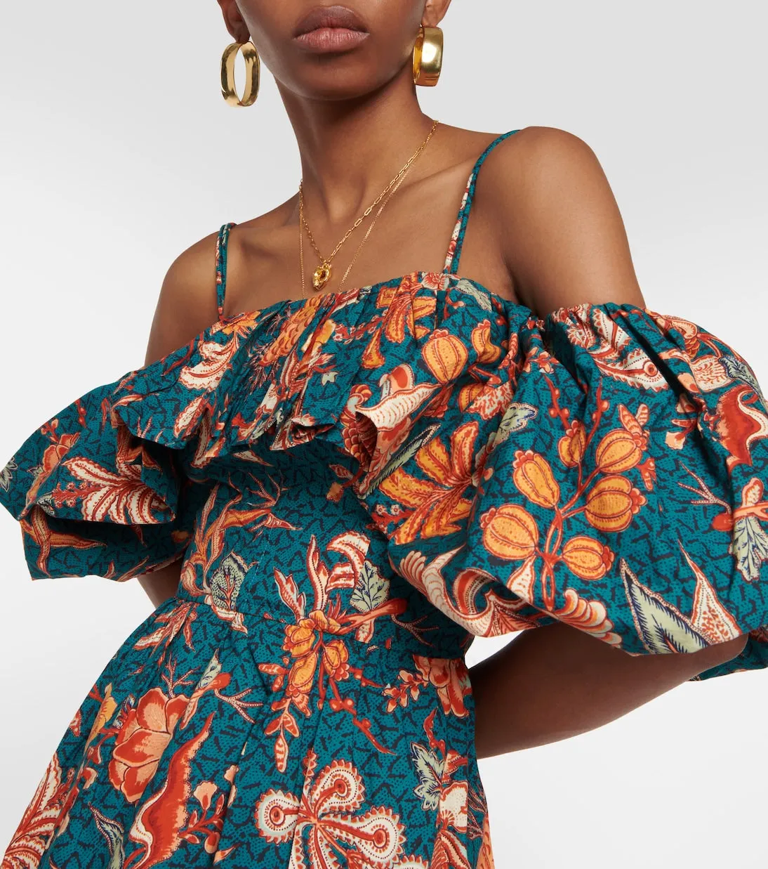 ULLA JOHNSON Robe Lila en coton à fleurs