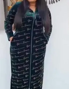 Velvet Maxi Abaya dresses