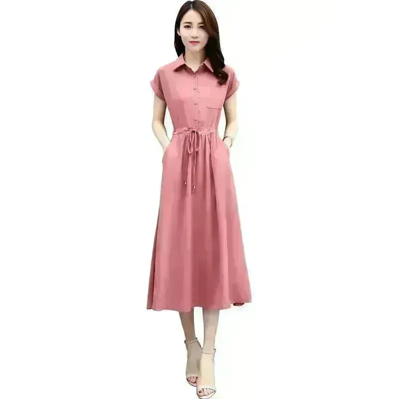 Waist-tight Slimming Elegant Casual Long Dress