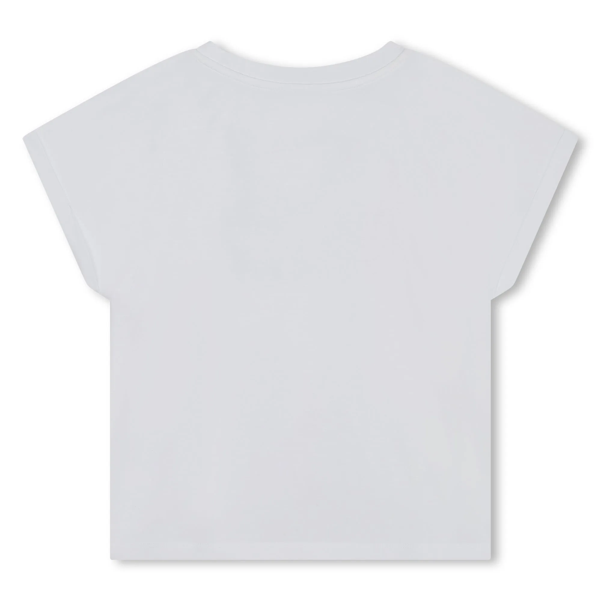 White Short Sleeve Gold Logo Tee