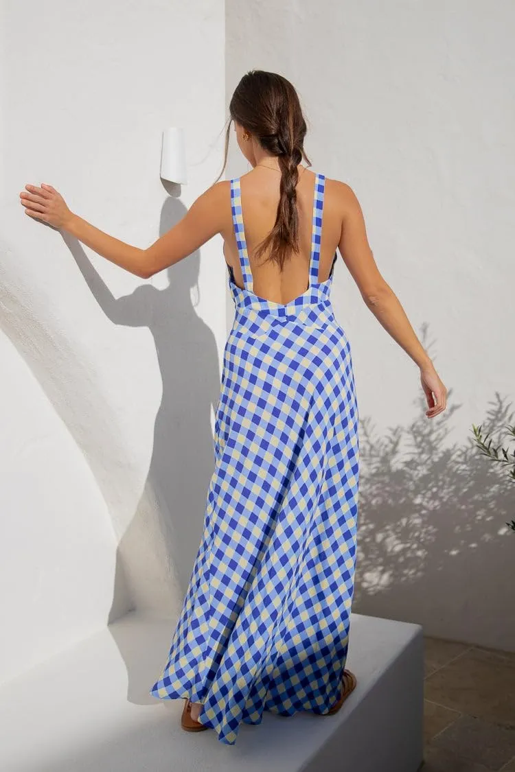 Women Y2k Deep V Neck Maxi Dress Casual Sleeveless Floral Flowy Long Tank Dress Summer Beach Boho Sundress