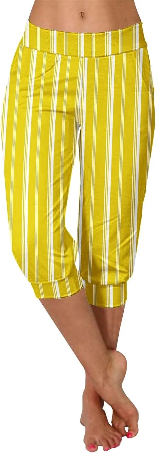 Women's Capri Pants High Waisted Yoga Capris Stretch Lightweight Cozy Cropped Sweatpants Soft Lounge Pajams Leggings