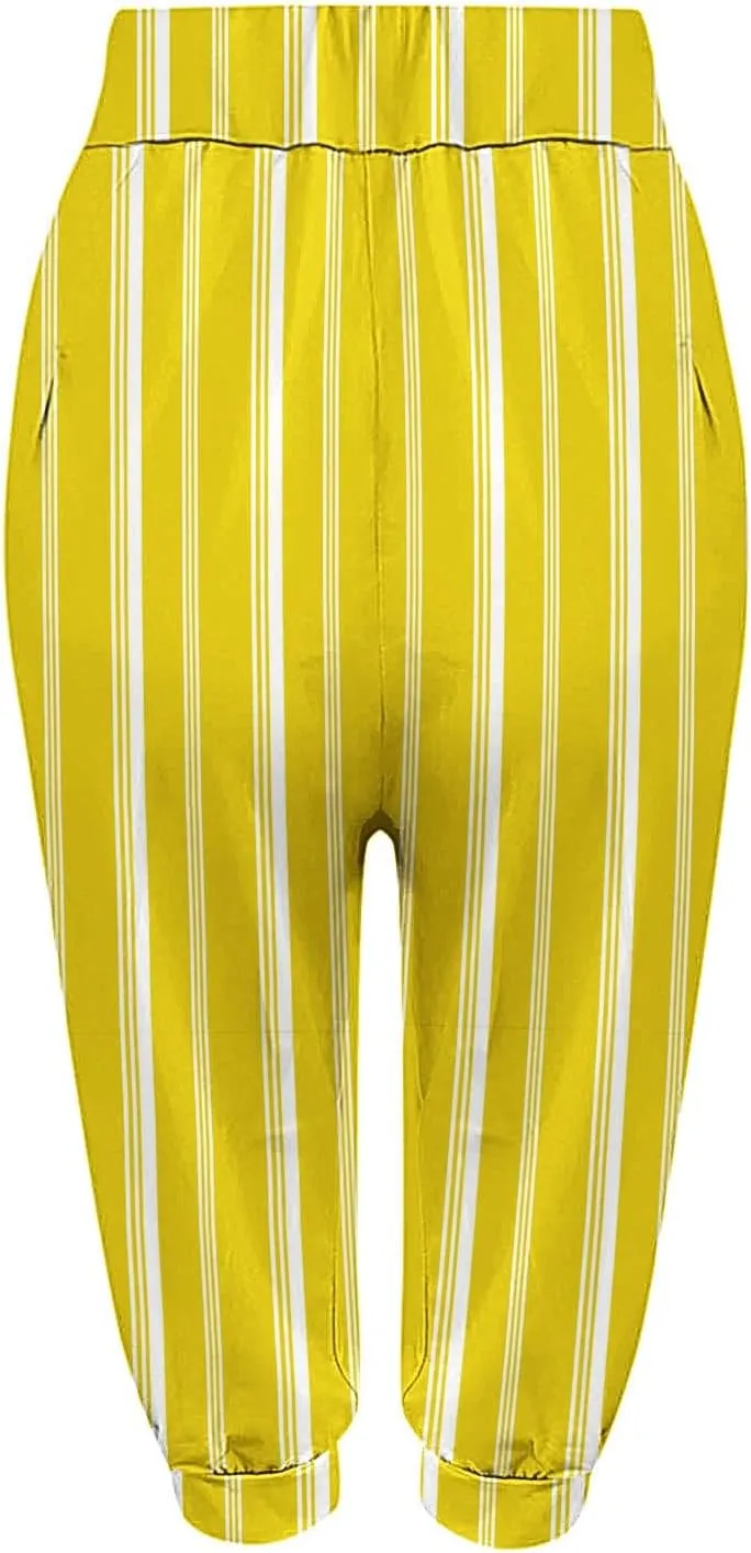 Women's Capri Pants High Waisted Yoga Capris Stretch Lightweight Cozy Cropped Sweatpants Soft Lounge Pajams Leggings