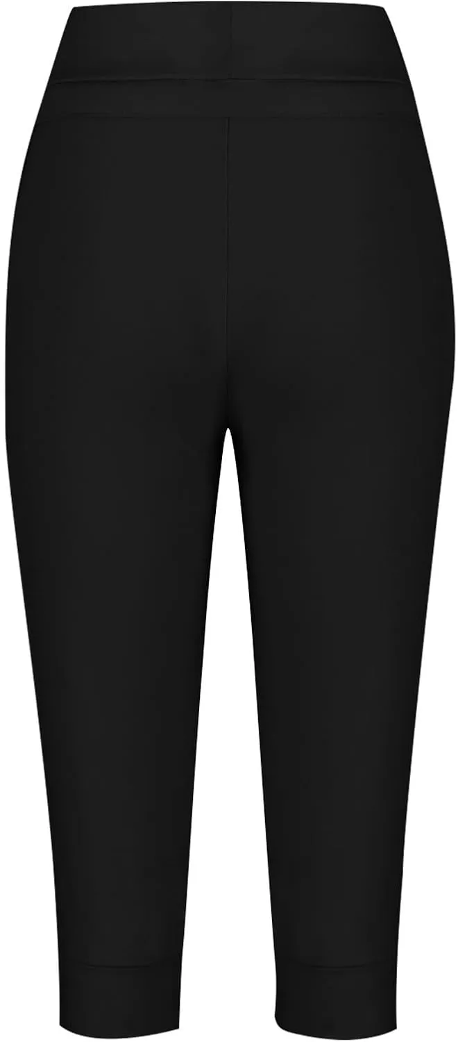 Womens Capris Joggers Pants Baggy Crop Sweatpants Lightweight Running Cropped Slacks Athletic Sports Soft Loun