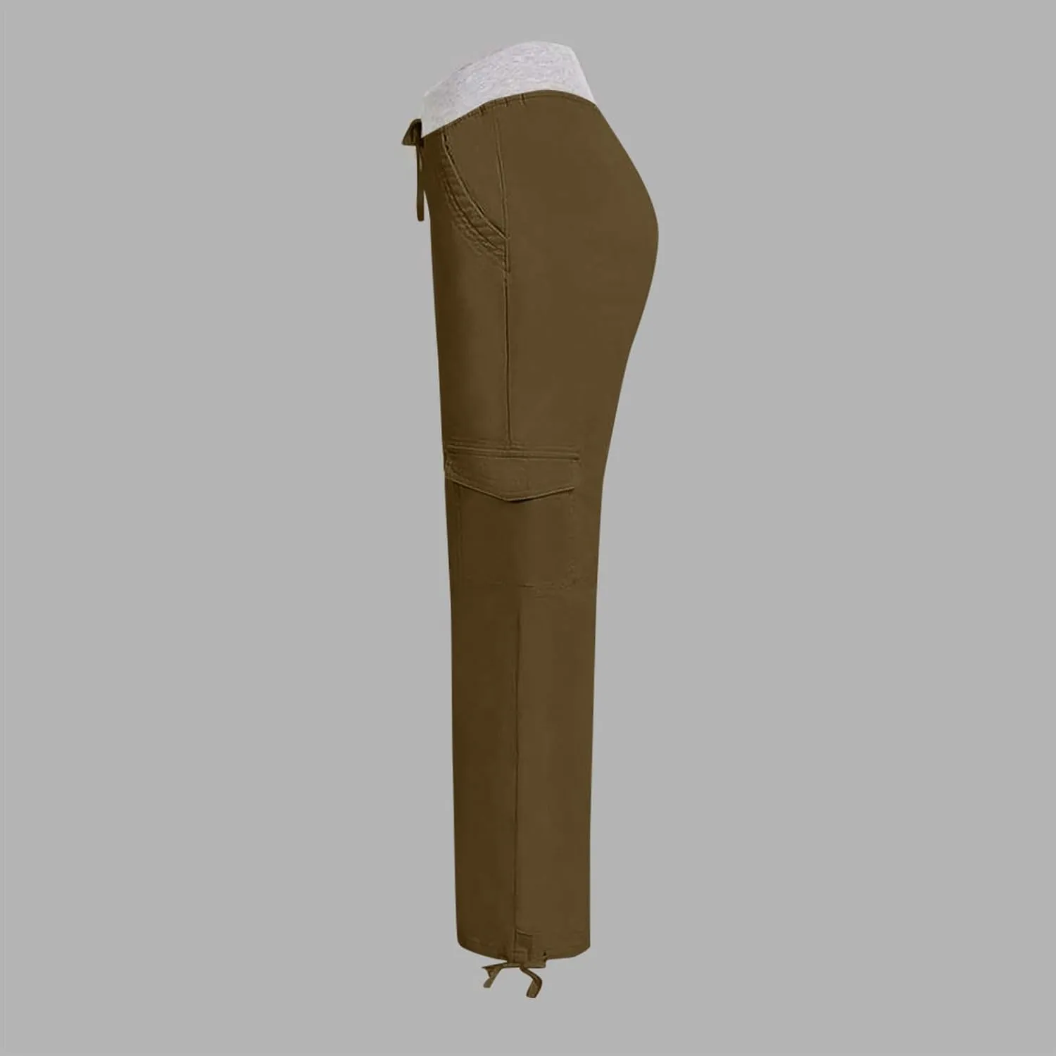 Women's Cargo Pants Soft Lightweight Elastic Waist with Pockets Trousers Athletic Hiking Straight Leg Sweatpants