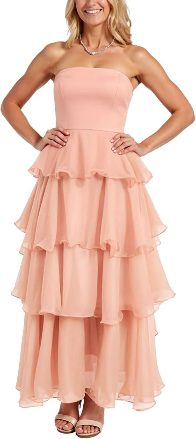 Women's Maxi Dress 2025 Summer Off Shoulder Smocked Tiered Ruffle Long Flowy Dresses Casual Beach Sundress