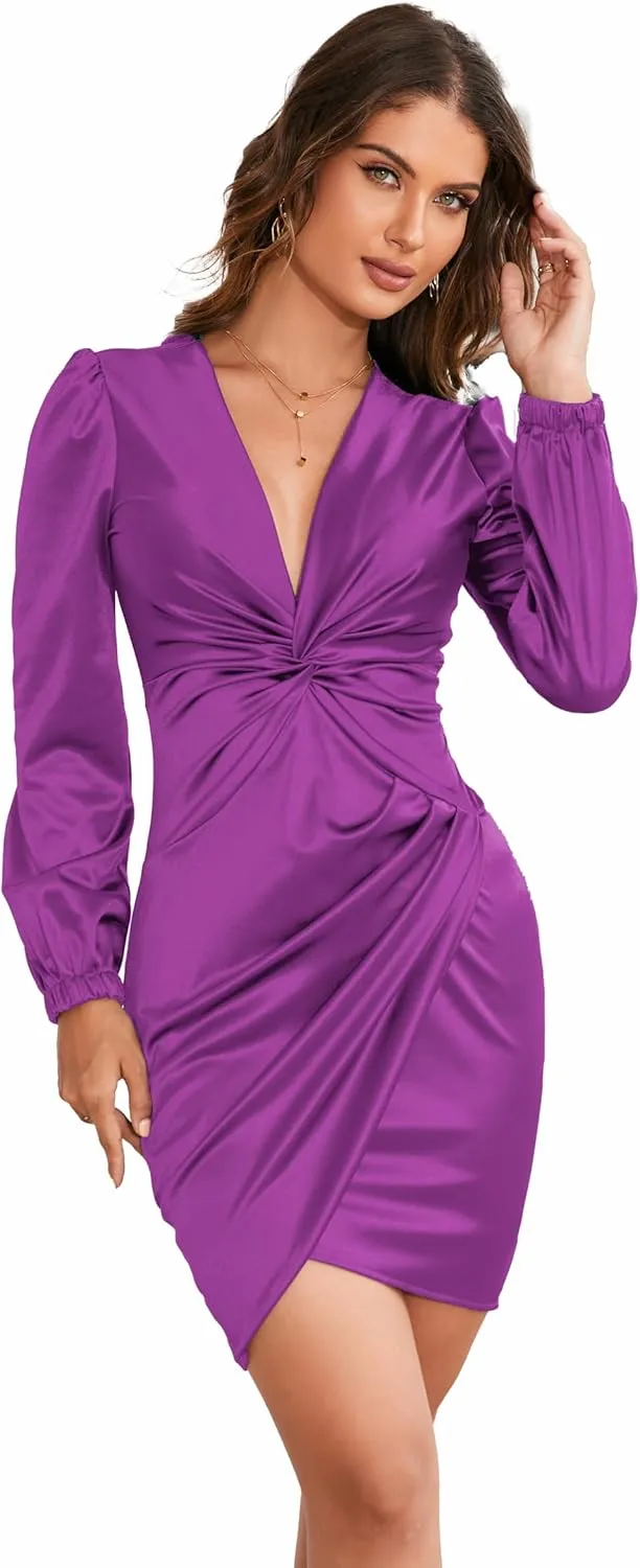 Womens Sexy Ruffle Elegant Bridesmaid Formal Evening Dress Elegant Curvy Wedding Guest Midi Dress