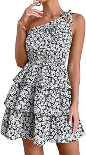 Women's Textured Curvy Work Shift Dress Dating Cute Dress Hide Belly Fat Elegant Sundress